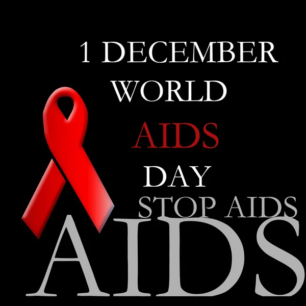 1 december Wereld Aidsdag ter bewustwording — Stockfoto