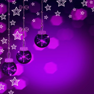 Menekşe Noel kartı