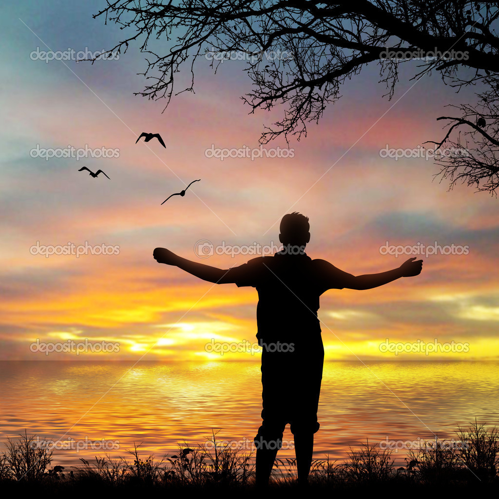 Man And Scenery Stock Photo C Jeneva86 33727603