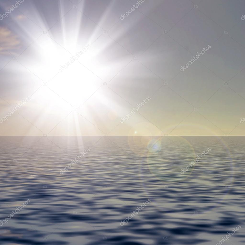 Sunlight over water