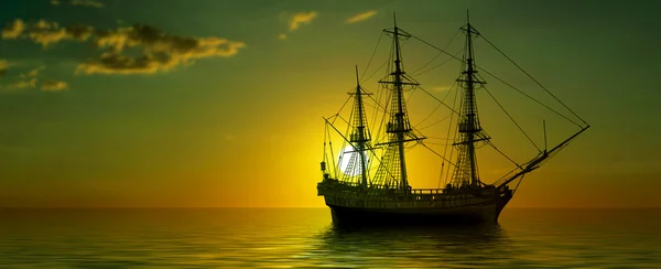 Zeilboot op zee — Stockfoto