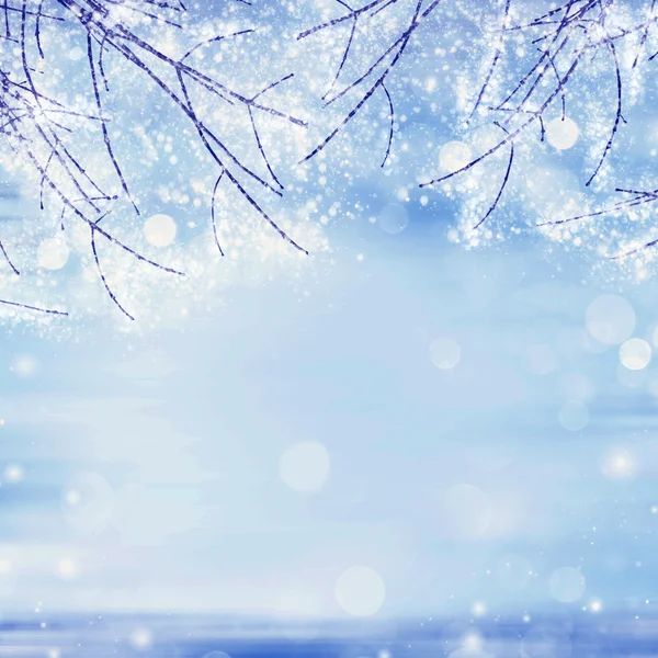Nebliges Winterbild — Stockfoto