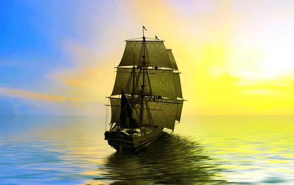 Ship in sea — Stock Photo, Image