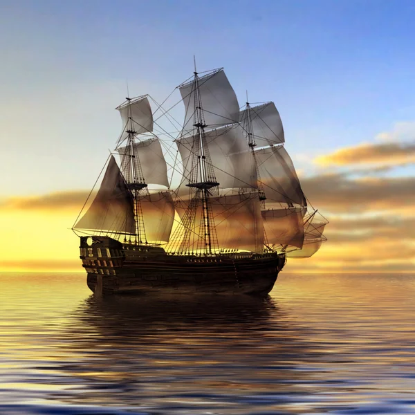 Ship in sea — Stock Photo, Image