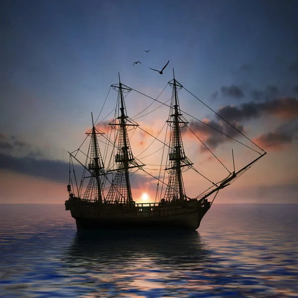 Ship in sea — Stock Photo, Image