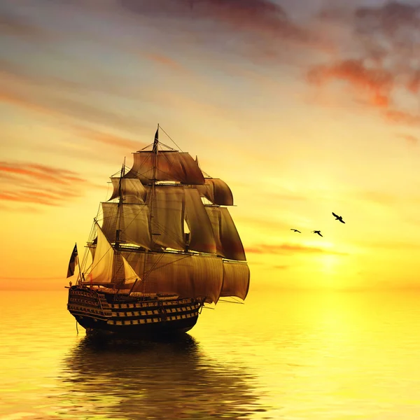 Ship on sea — Stock Photo, Image