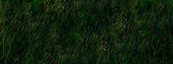 緑の草 3Dイラスト 油絵の模倣 — ストック写真
