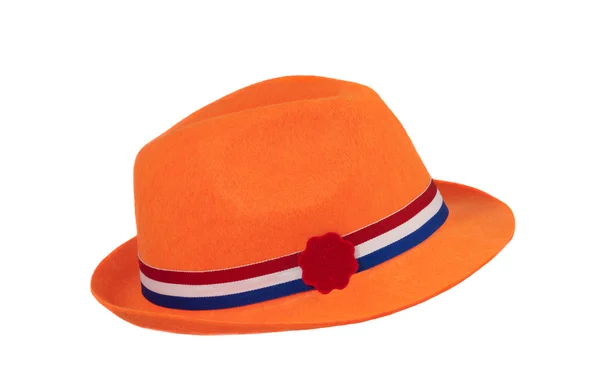 Der orangefarbene Hut — Stockfoto