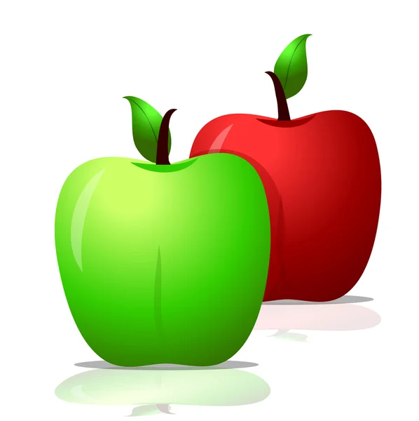 Healthy apples — Stock Vector