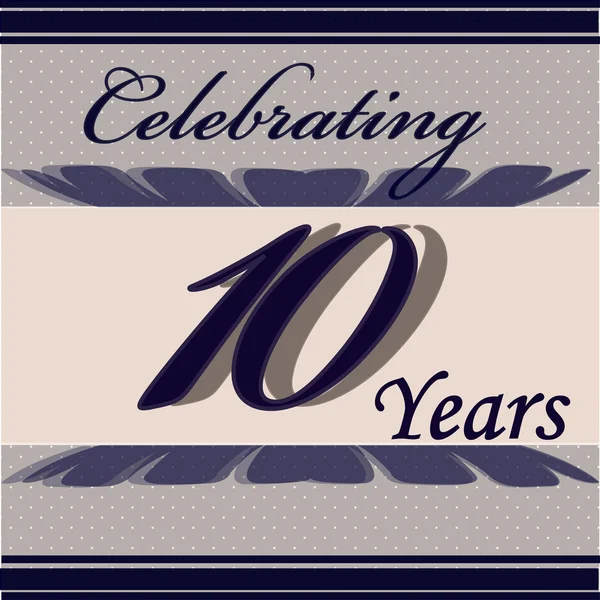 Anniversary celebration card — Stock Vector