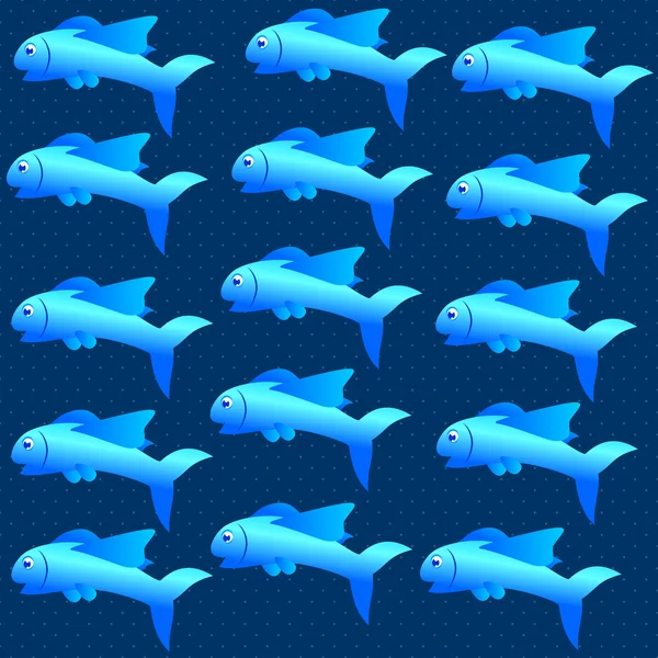 Losos ryby v moři — Stockový vektor