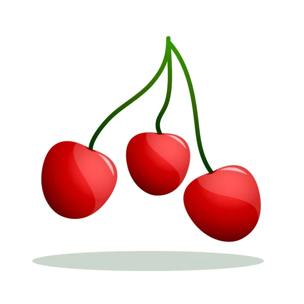 Cerezas frescas — Vector de stock