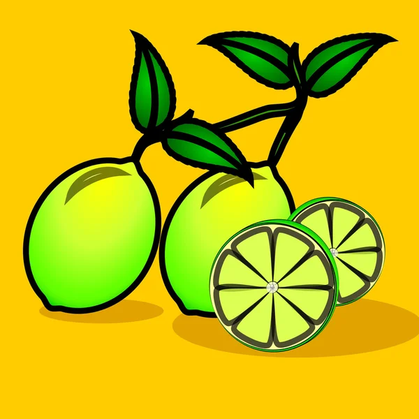 Juicy lemons — Stock Vector