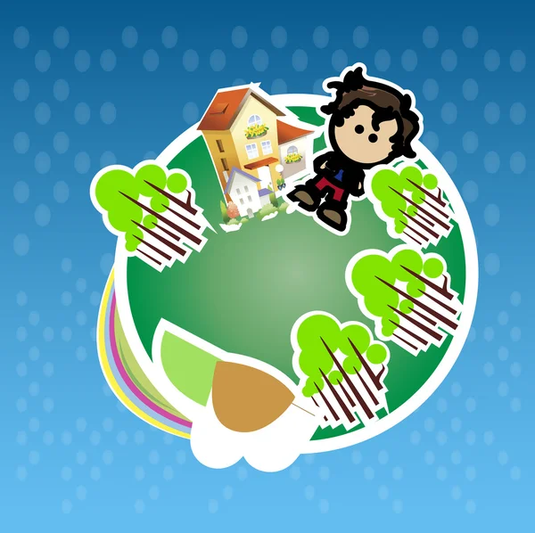 Mundo ecológico — Vector de stock