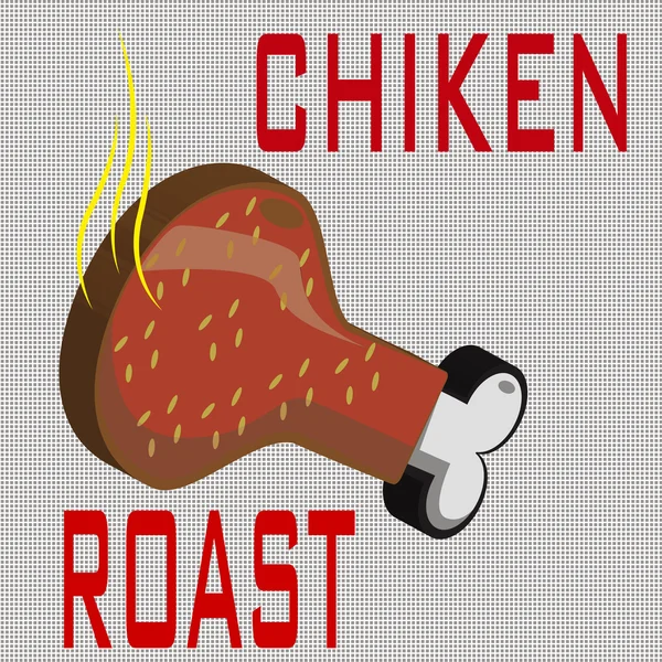 Information publicité poulet frit — Image vectorielle