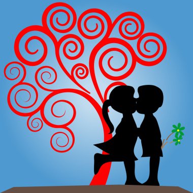 mavi gökyüzünün altında aşk