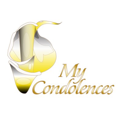 Lily to give a sense condolences, loss of a loved one clipart