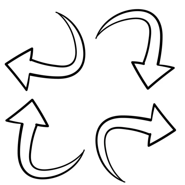 illustration of black arrow icons.