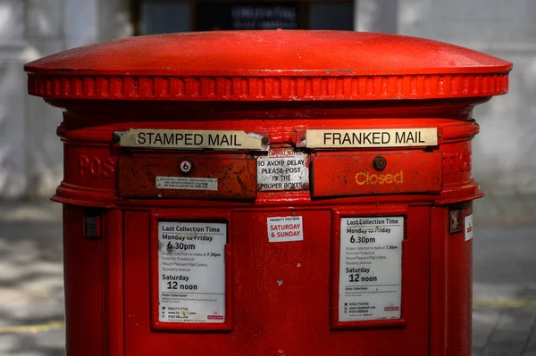 London May 2022 Closeup Old Traditional British Red Postbox — Stock Photo, Image