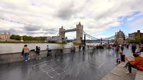 Londres Septembre 2022 Délais Motion File Attente Pour Voir Reine — Video