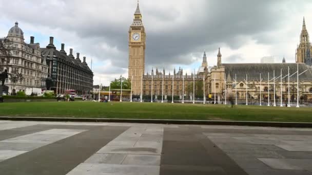 London Mai 2022 Motion Timelapse Des Parlamentsplatzes Und Der Parlamentsgebäude — Stockvideo