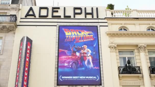 London Maj 2022 Tilt Tillbaka Till Framtiden Musical Adelphi Theatre — Stockvideo