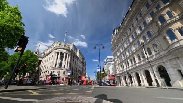 Londres Maio 2022 Timelapse Traffic Including Red London Double Decker — Vídeo de Stock