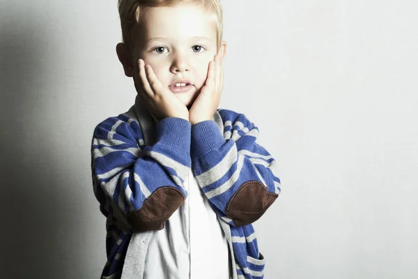 Beautiful child.little boy.stylish kid.fashion children — Stock Photo, Image
