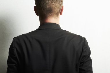 adam siyah suit.without face.stylish iş adamı