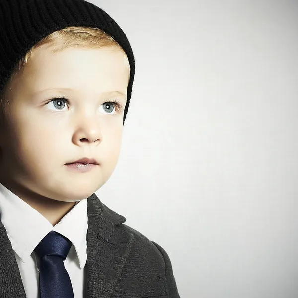 Fashion little boy in tie.stylish kid. children — Stock Photo, Image