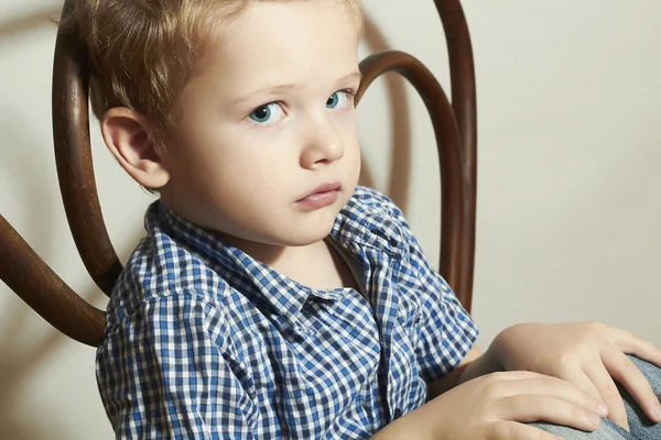 Child. Sad little boy.Fashion Children.Emotion — Stock Photo, Image