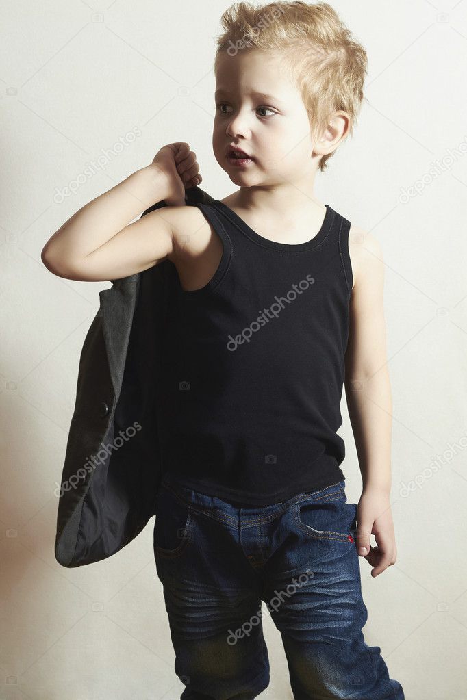 Fashionable Little Boy Stylish Haircut Fashion Children Handsome