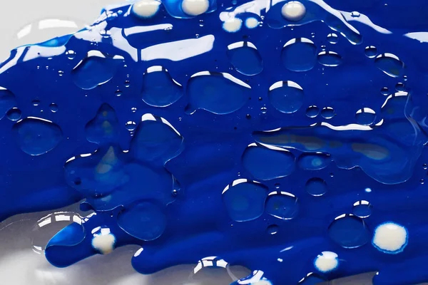 Fundo Azul Pintura Abstrata Padrão Calça Líquida Gotas Tinta — Fotografia de Stock