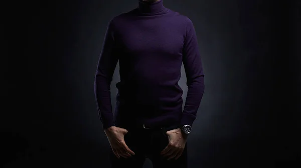 Man Trendy Sweater Fashion Photo Men Clothing — Φωτογραφία Αρχείου