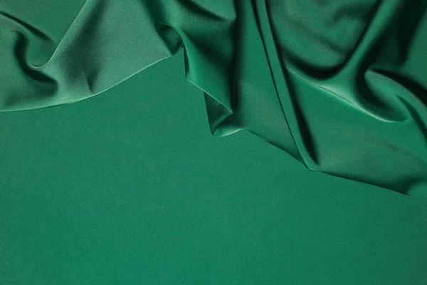 Bella Seta Verde Tessile Sfondo Astratto — Foto Stock