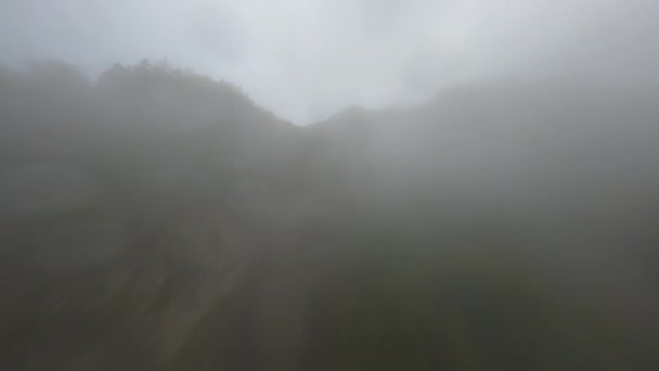Drone Shot Flying Cloud Top Gorge High Quality Footage — Stockvideo