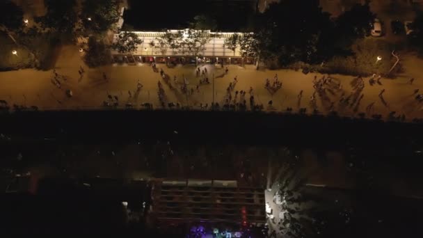 Barcelona Sahili Nde Sant Joan Gecesi Nin Gece Çekimi Spain23 — Stok video