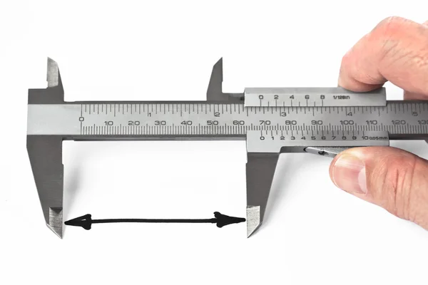 Measurement With Caliper — Stock Photo, Image