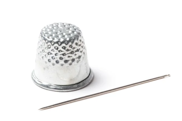 Thimble And Needle — Stock Photo, Image