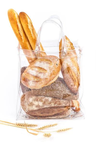 Borsa con pane — Foto Stock