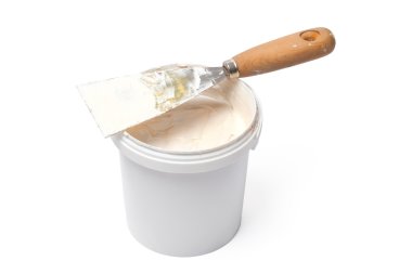 alçı ve spatula - stok fotoğraf