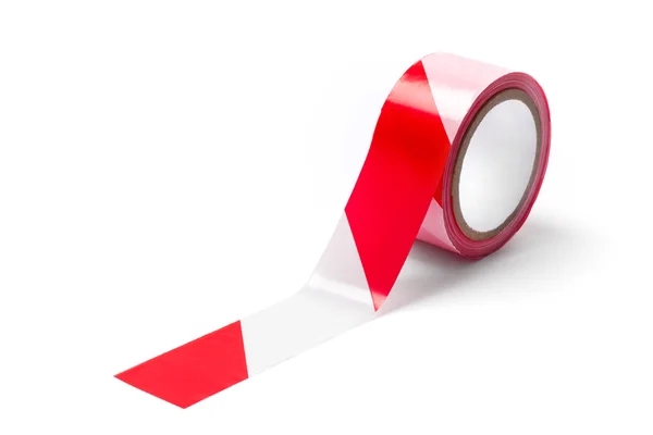 Red White Barrier Tape - Stock Photo — Stock Photo, Image