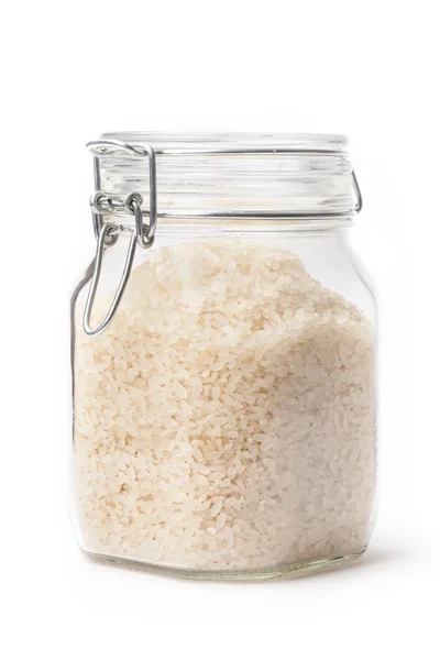 Рис в банке — стоковое фото