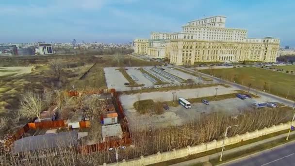 Повітряні відео з парламенту Румунії — стокове відео