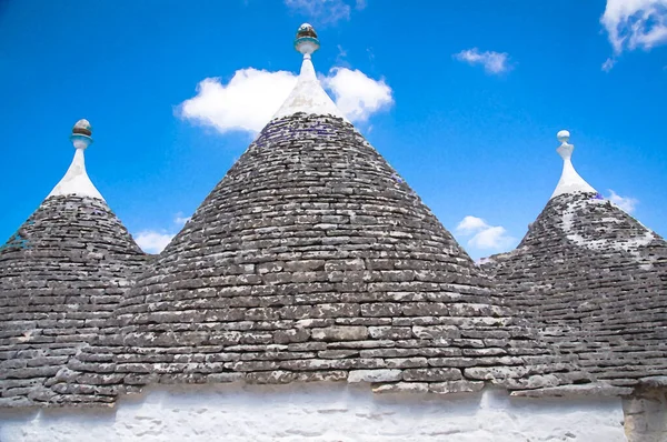 Desenho Aquarela Cidade Alberobello Vila Com Casas Trulli Brancas Tradicionais — Fotografia de Stock