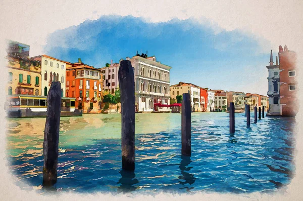 의수로 베네치아 역사의 심장부에 건물들 베네토 이탈리아 — 스톡 사진