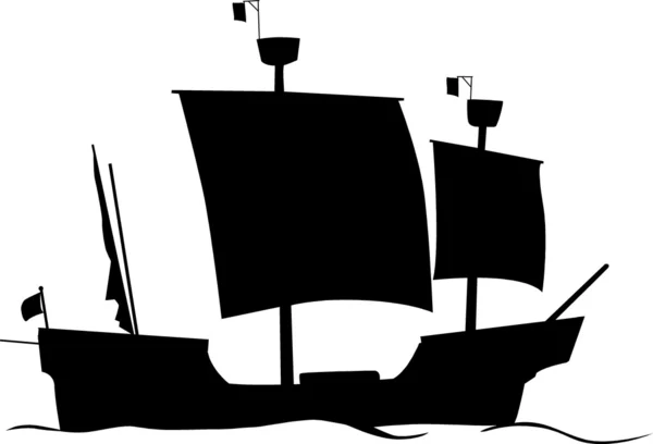 Yelkenli Gemi — Stok Vektör