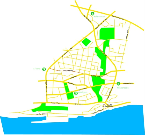 Mapa altona — Wektor stockowy