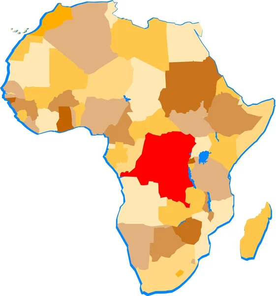 Repubblica democratica del Congo — Vettoriale Stock