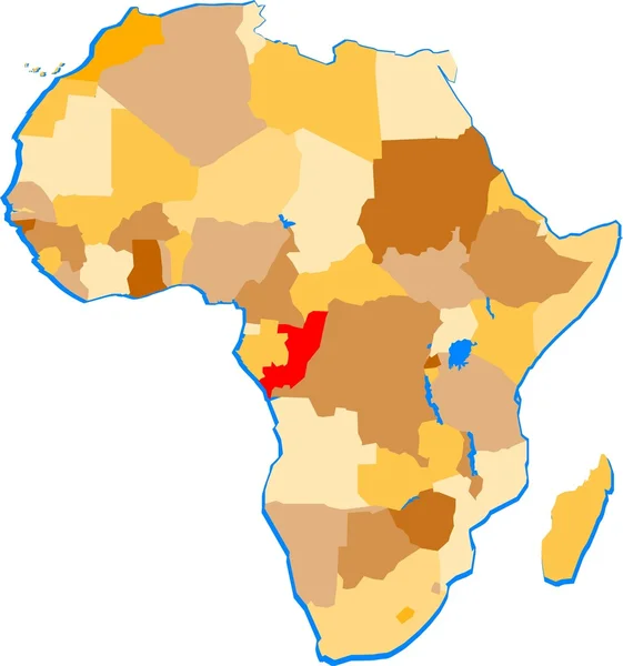 Congo — Vettoriale Stock